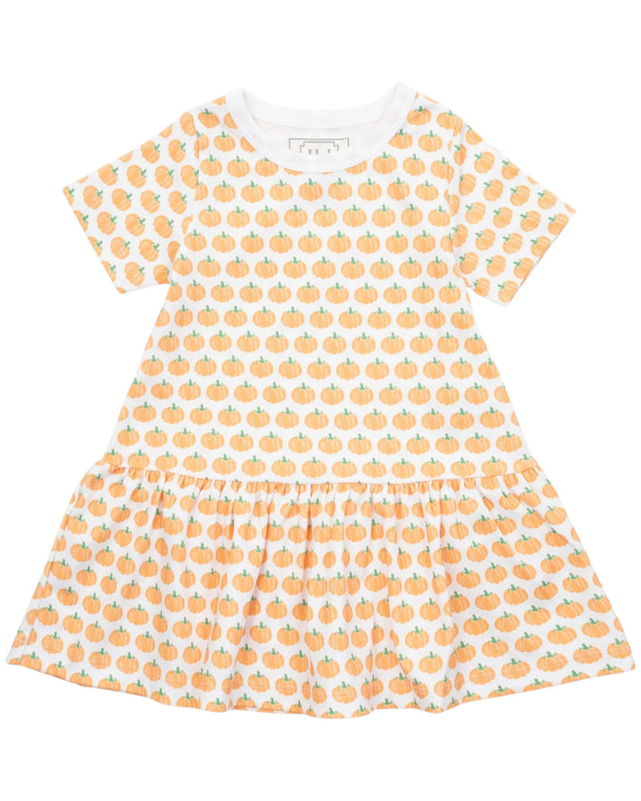 Dress with pumpkin pattern on a white background