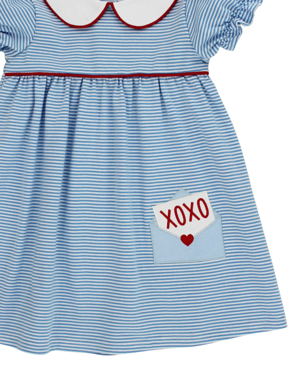 blue stripe love letter dress, that store
