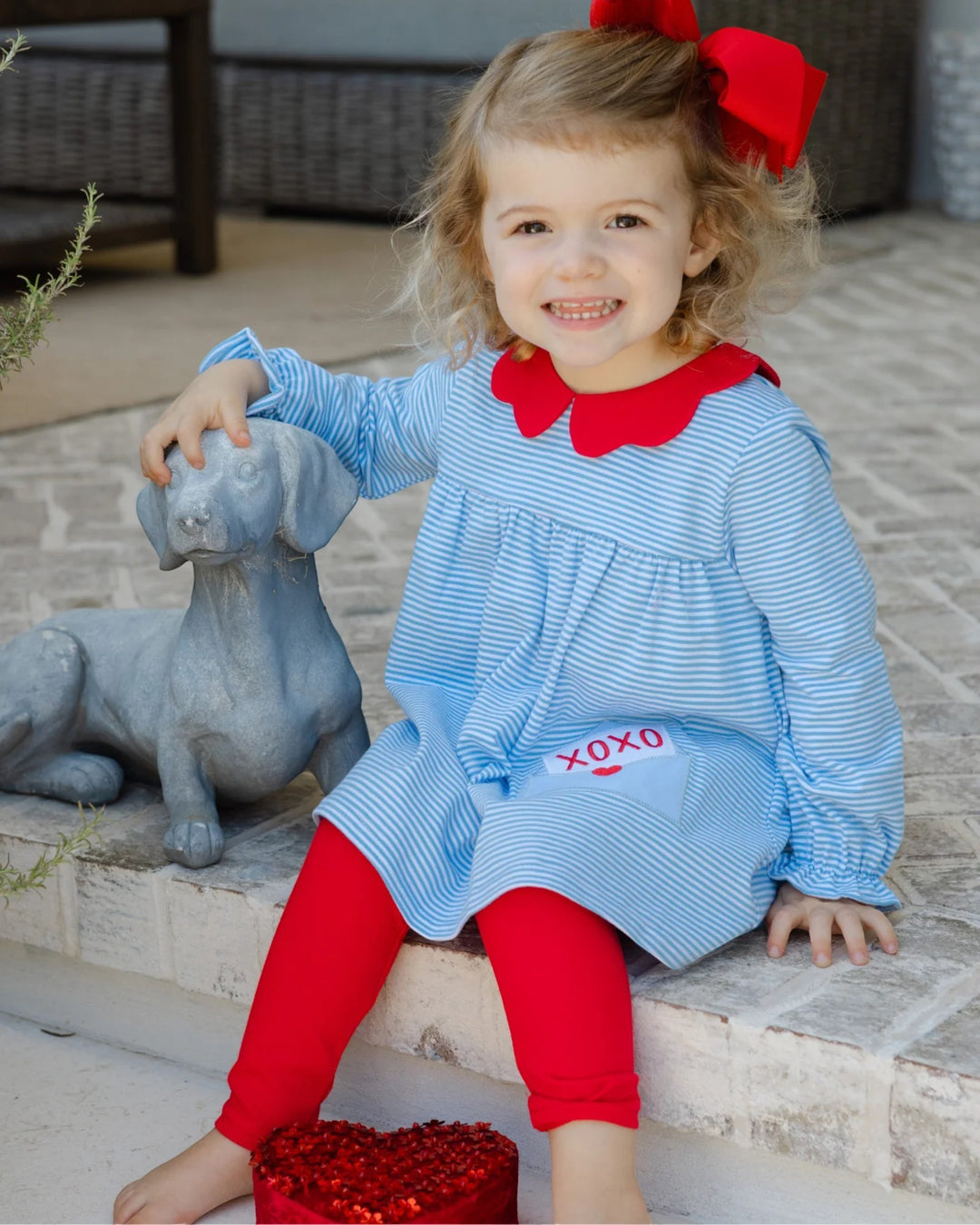 Love Letters Blue Stripe Girls Tunic Pant Set, that store