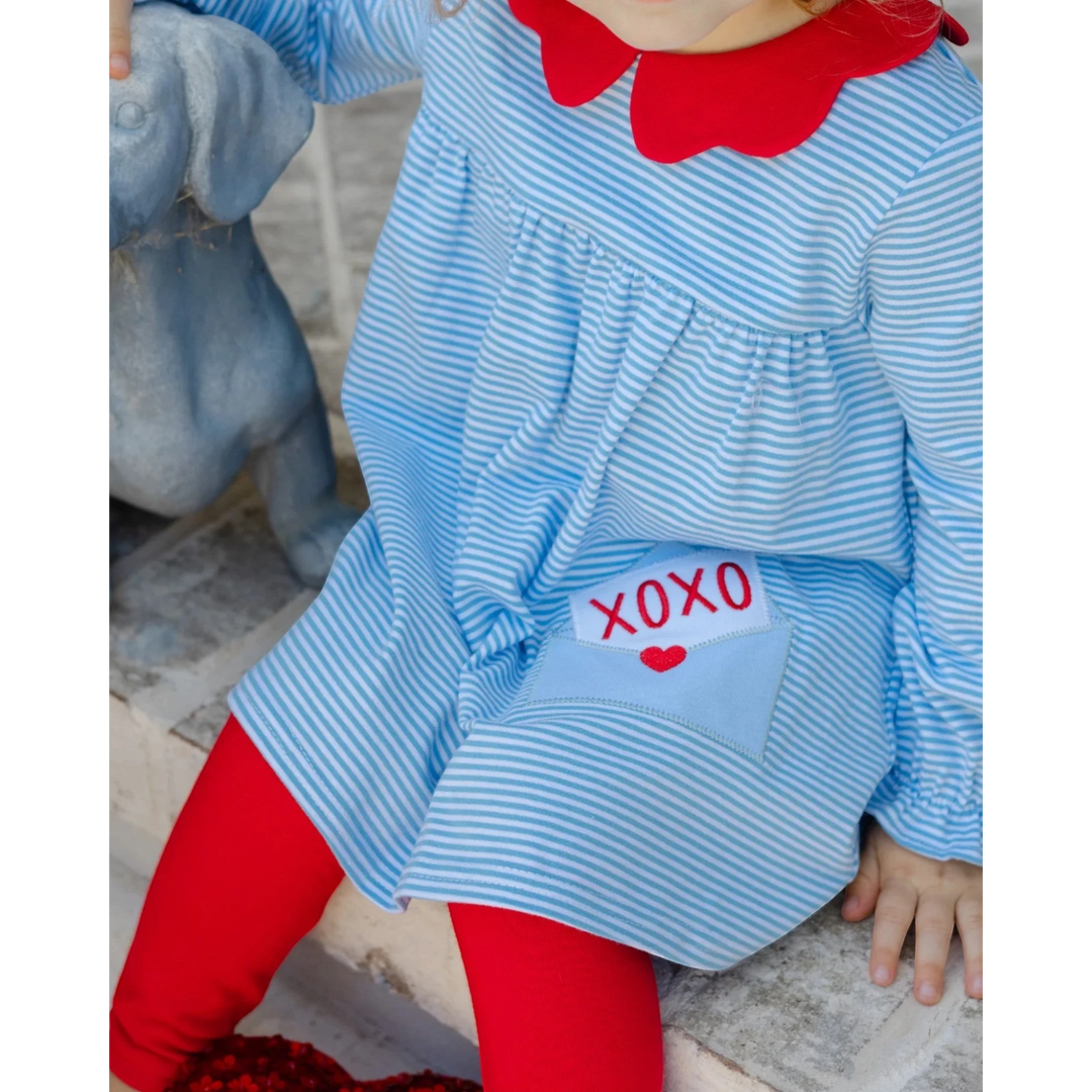 Love Letters Blue Stripe Girls Tunic Pant Set, that store, chld