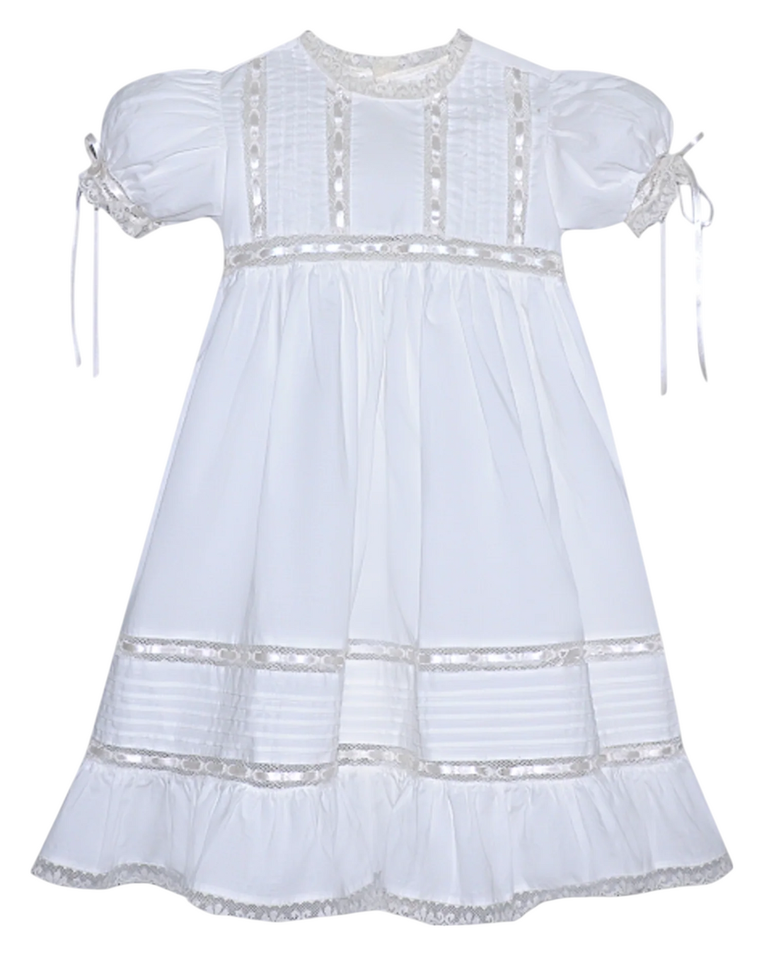 Margaret Heirloom White with Ecru Lace Dress 24m Margaret Heirloom White with Ecru Lace Dress 24m