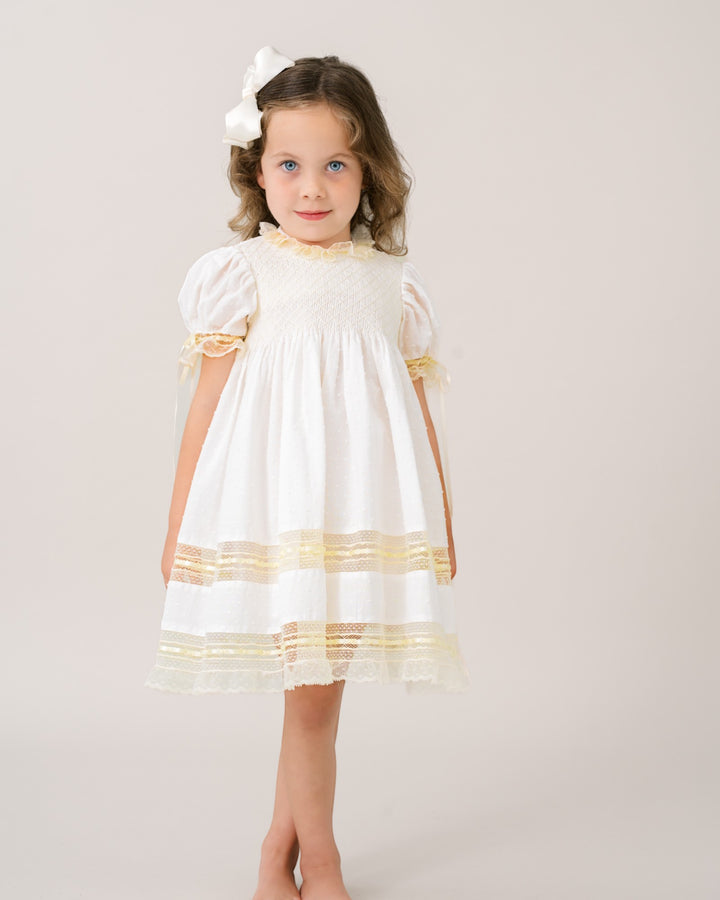 Margaret White Swiss Dot with Ecru Lace , Shop That Store, child 1