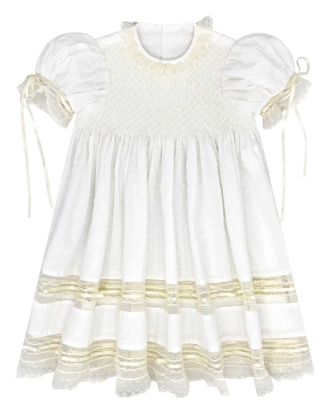 Margaret White Swiss Dot with Ecru Lace , That Store, front