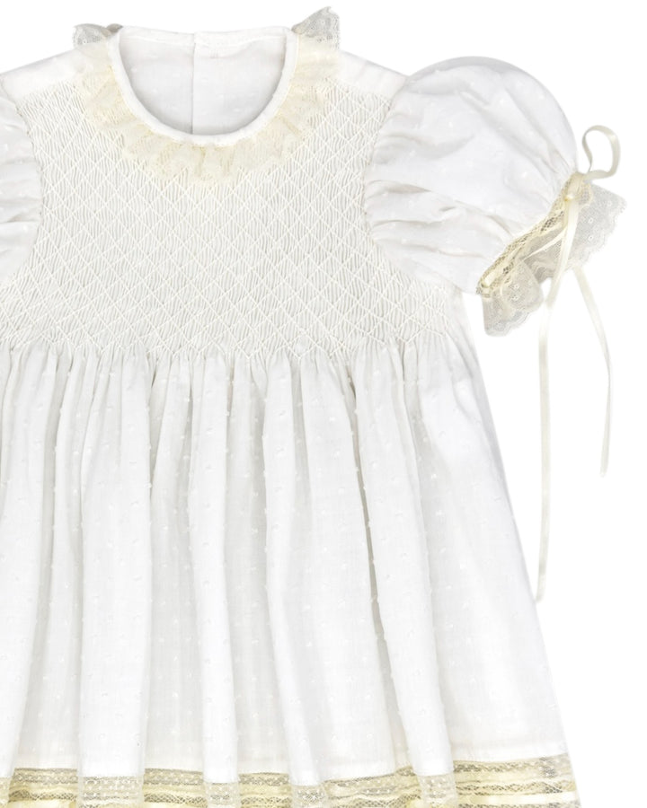 Margaret White Swiss Dot with Ecru Lace , That Store, top
