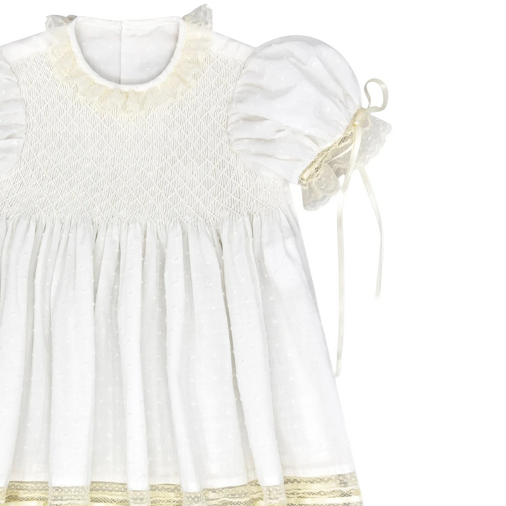 Margaret White Swiss Dot with Ecru Lace , That Store, top