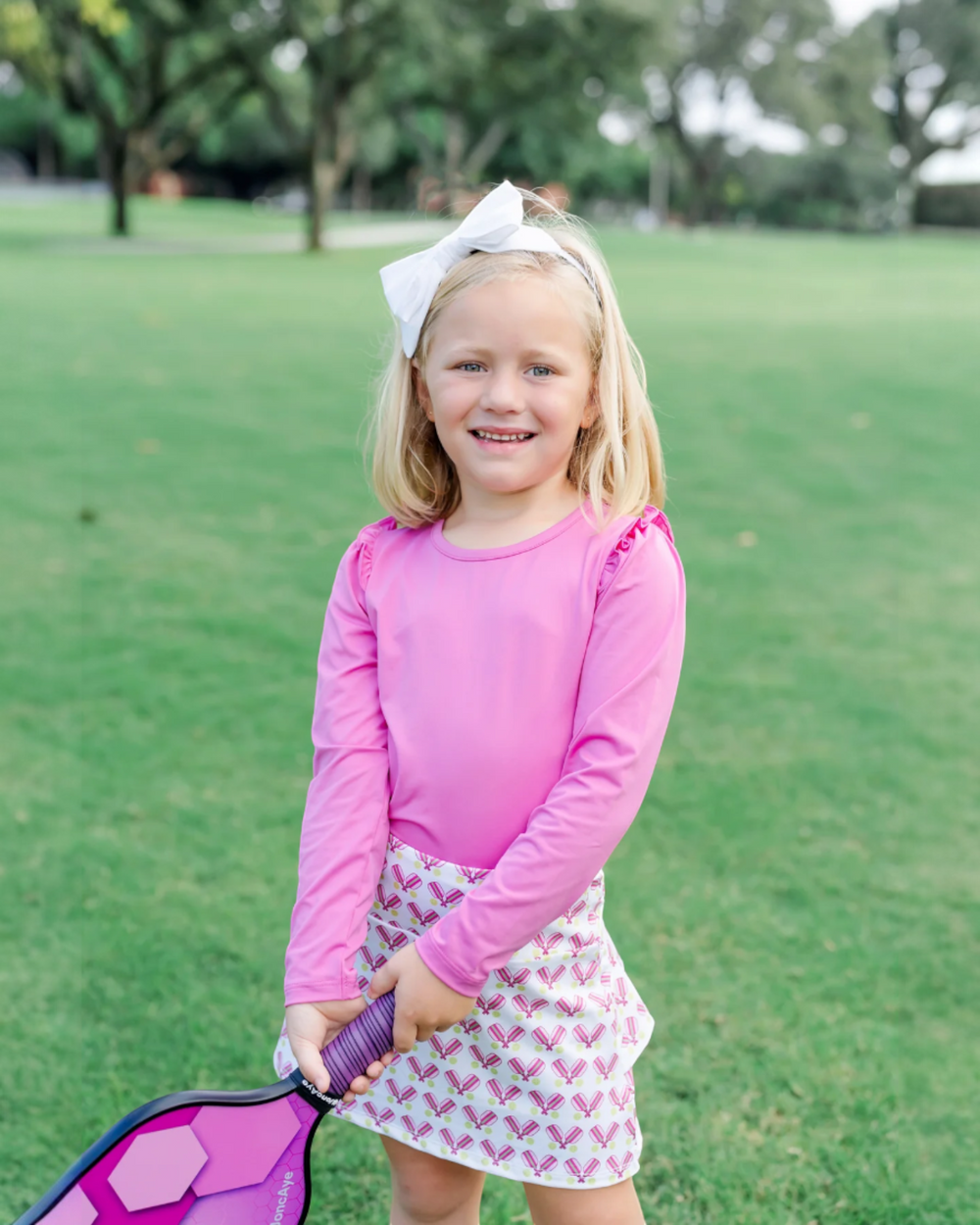 Margot Girls' Tiered Skirt by LH Sport - Pickleball Pink, That Store, child