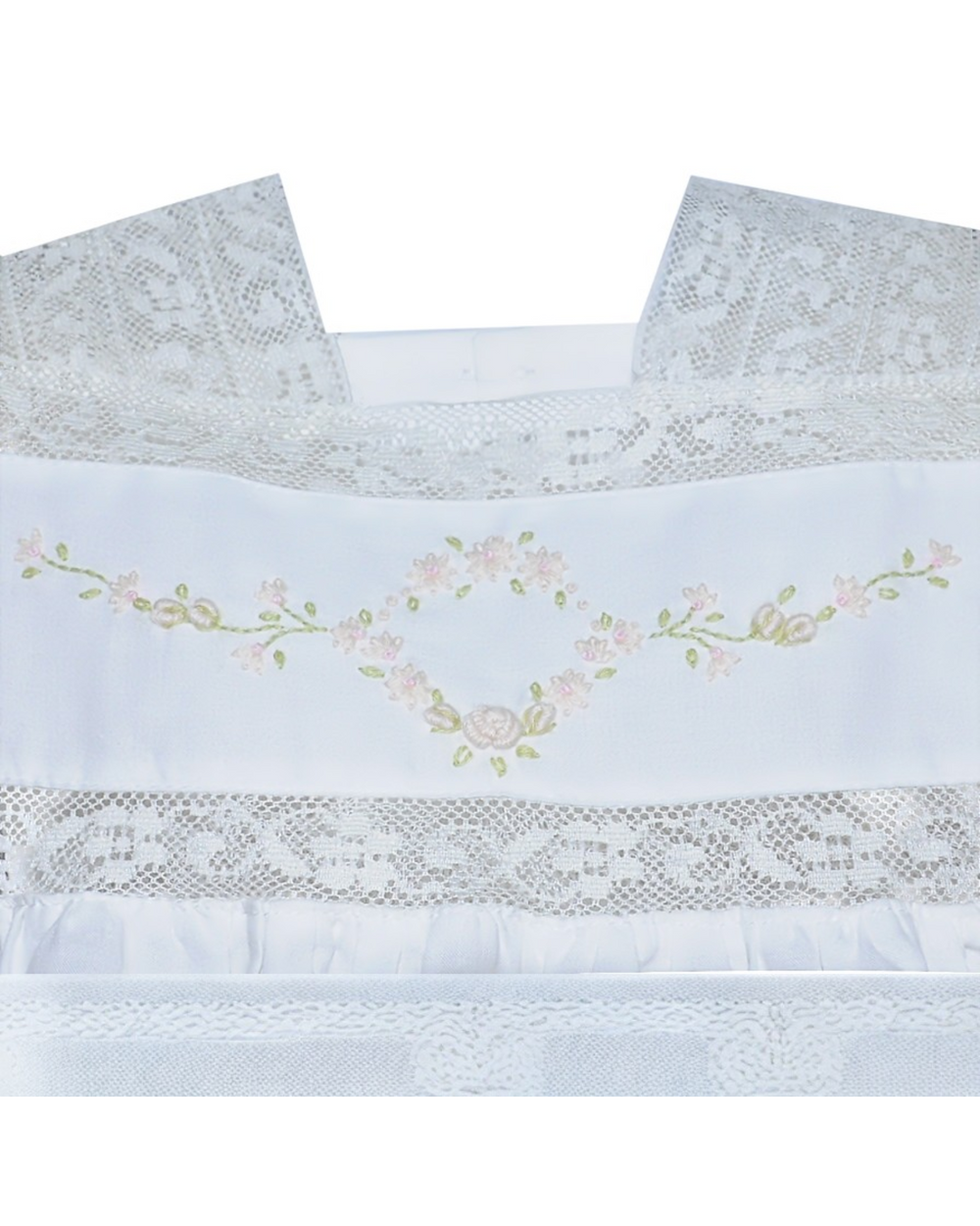 Mary Frances Ecru Lace Heirloom Dress: White, That Store, close up