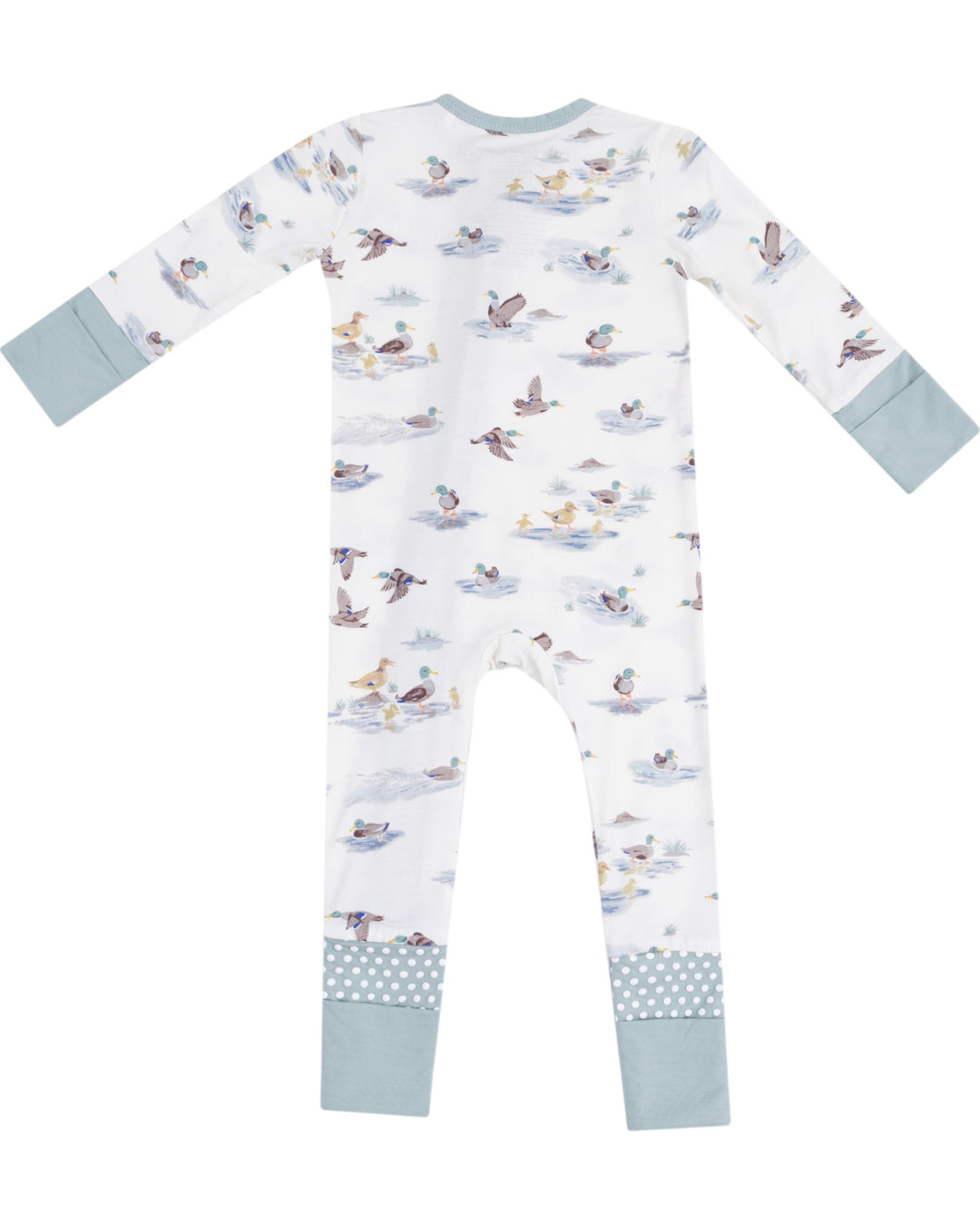 Migrating Mallards 2 Way Zipper Romper Convertible Boys Romper, That Store, back