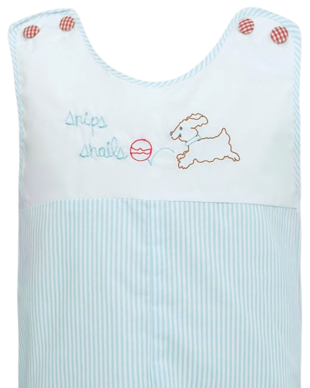 Mikey Snips Snails Embroidered Blue Boys Jon Jon