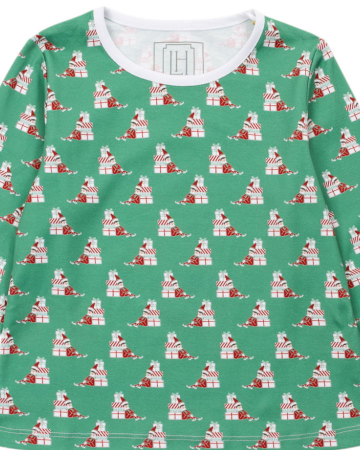 Millie Girls' Pant Set - Santa's Helper, That Store, close up