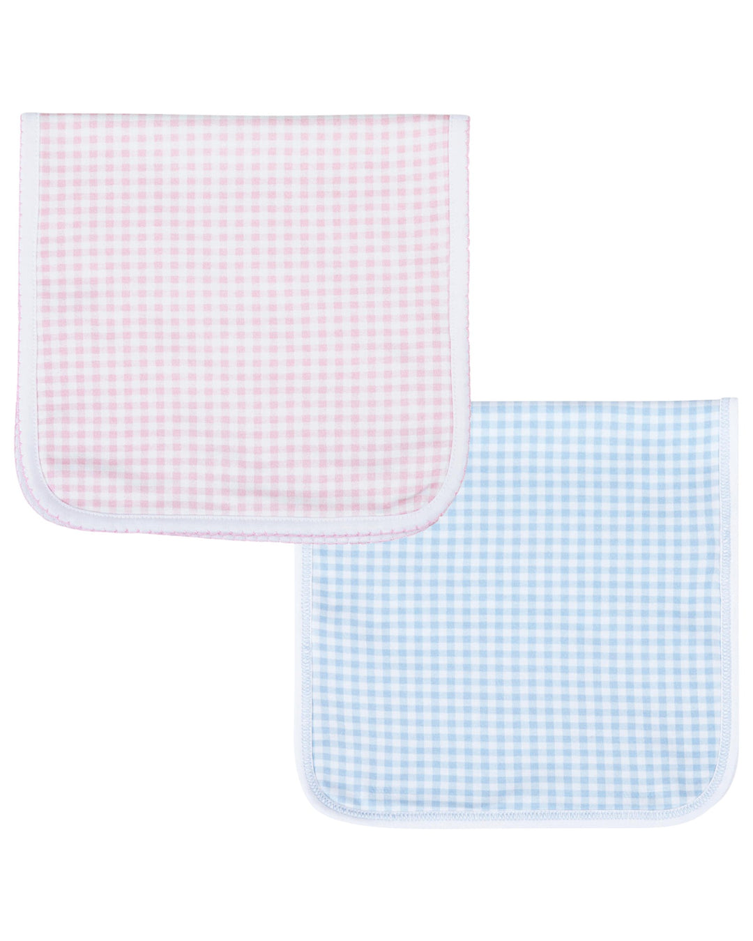 Mini Checks Blue Burp Cloth: Pink or Blue, that store, front