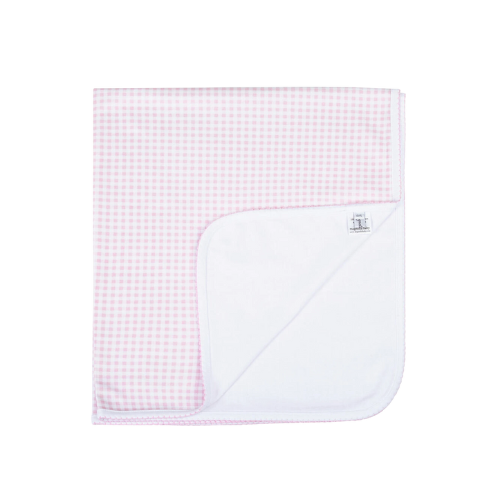 Mini Checks Pink Receiving Blanket, that store, front