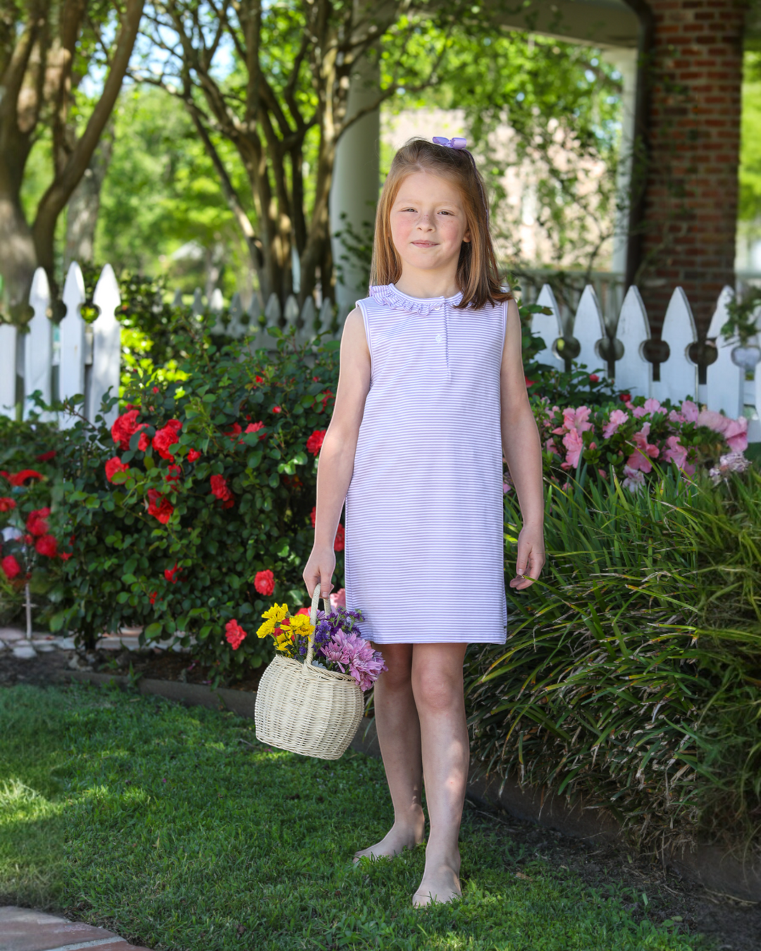 Nora Lavender Stripe Dress, That Store, child