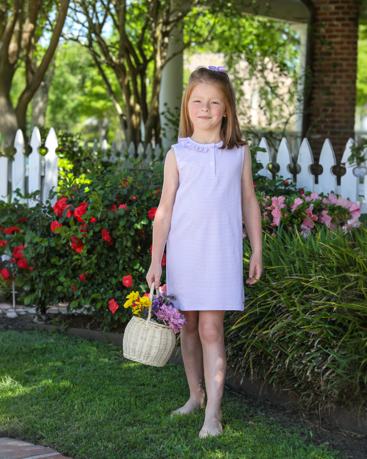 Nora Lavender Stripe Dress, That Store, child