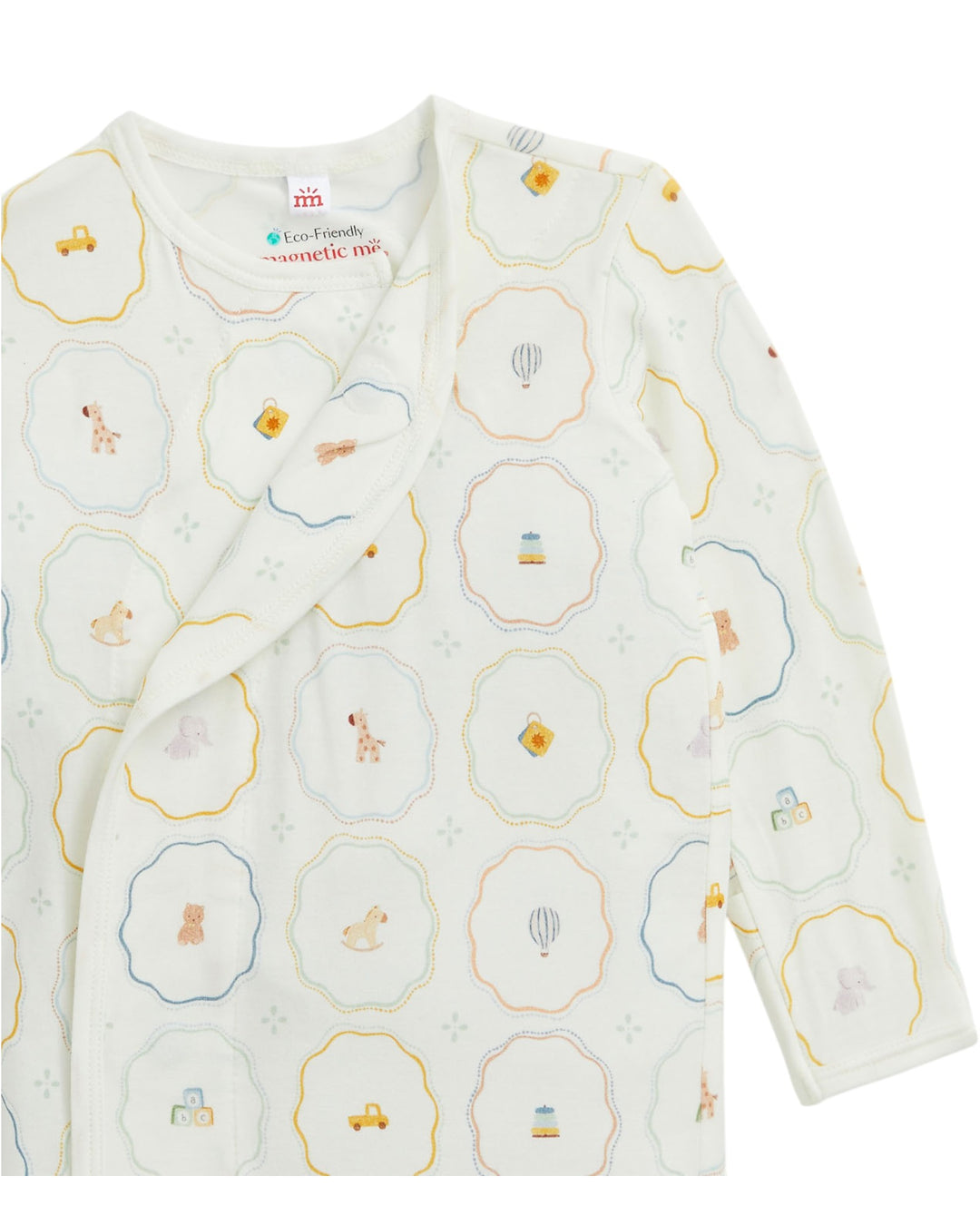 A baby long-sleeve wrap sleeper by Eco-Friendly Sleepwear Co. in their &