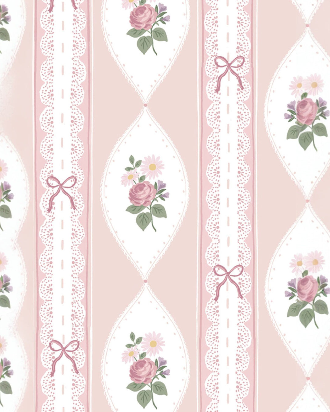 Ogee Lace Pink Floral  2 Way Ruffle Zipper Footie, That Store, fabric
