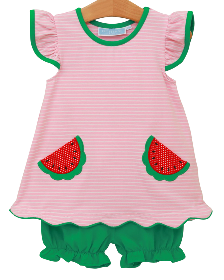 One in a Melon Pink Stripe Girls Bloomer Set *PRE-ORDER
