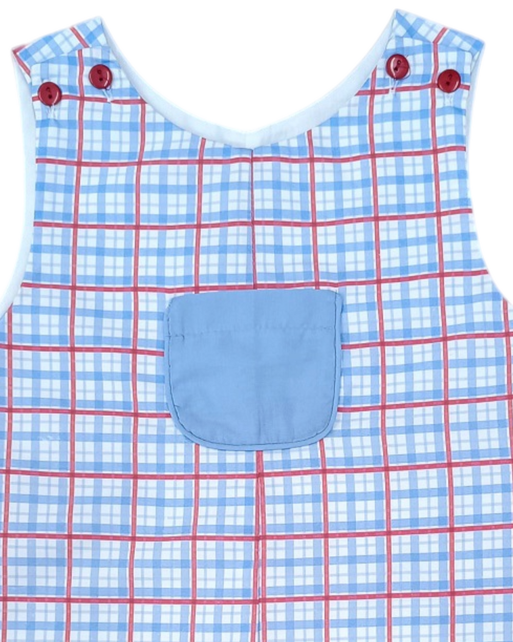 Patriotic Plaid Emmett Boys Jon Jon, That Store, close up