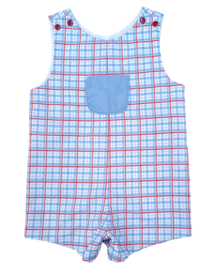 Patriotic Plaid Emmett Boys Jon Jon, That Store, front