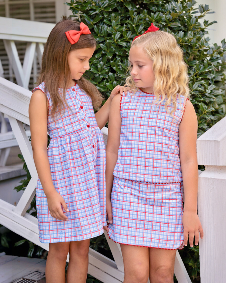 Patriotic Plaid Sammy Dress, That Store, girls