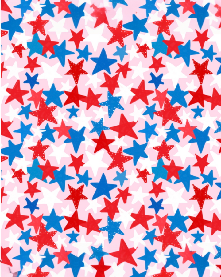 Patriotic Stars Lottie Girls One Piece Swim, That Store, fabric