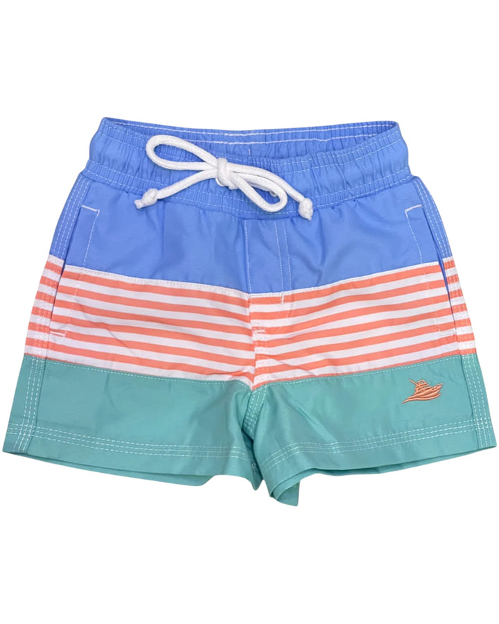 Persimmon Color Block Boys Swim Trunk, That Store, front