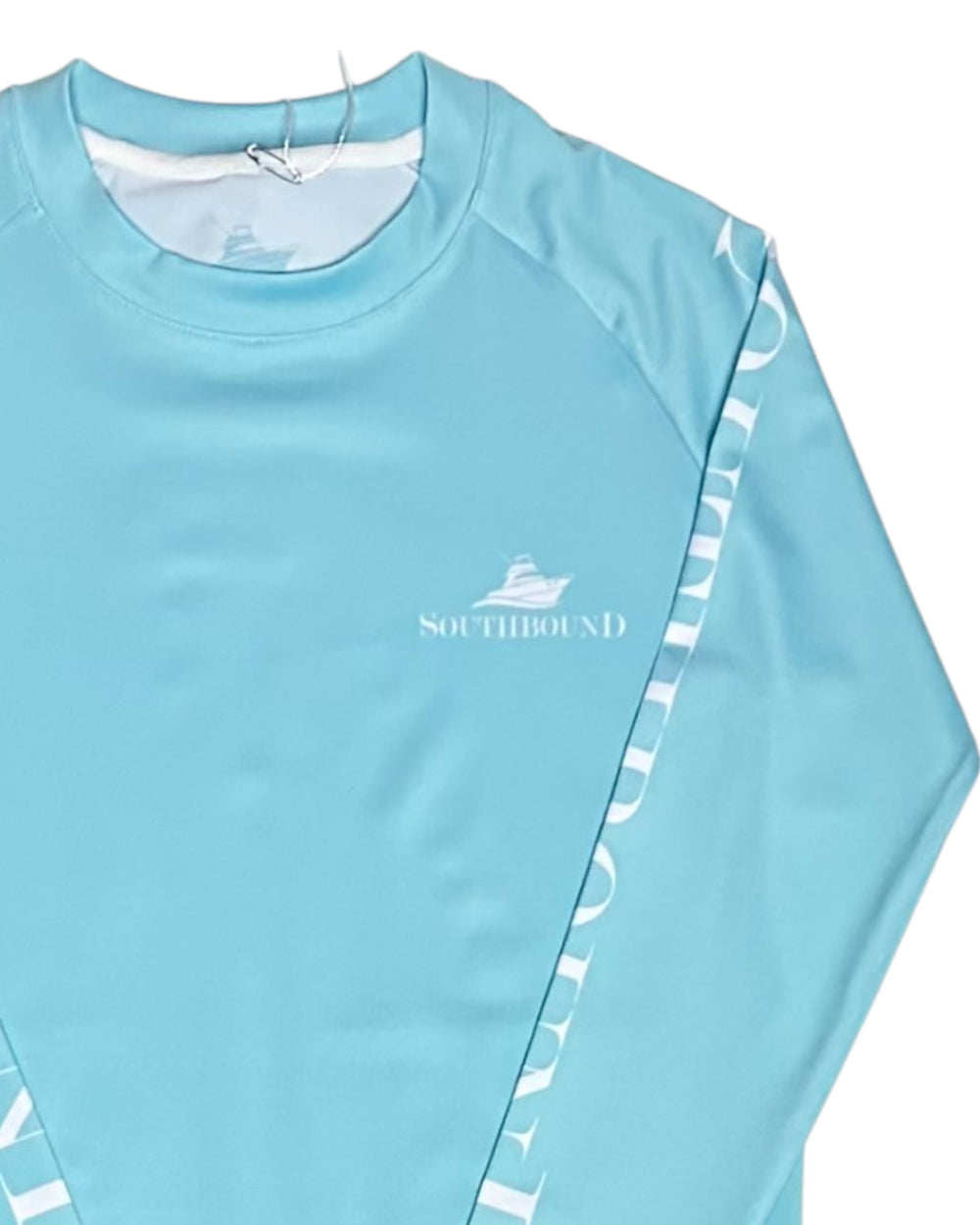 Petit Four Long Sleeve Boys Blue Performance Tee, That Store, close
