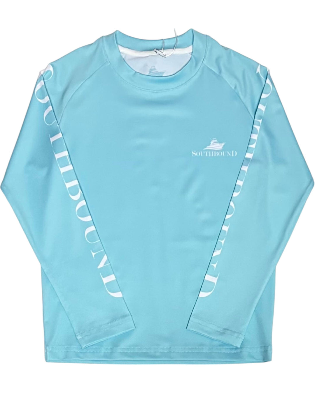 Petit Four Long Sleeve Boys Blue Performance Tee, That Store, front