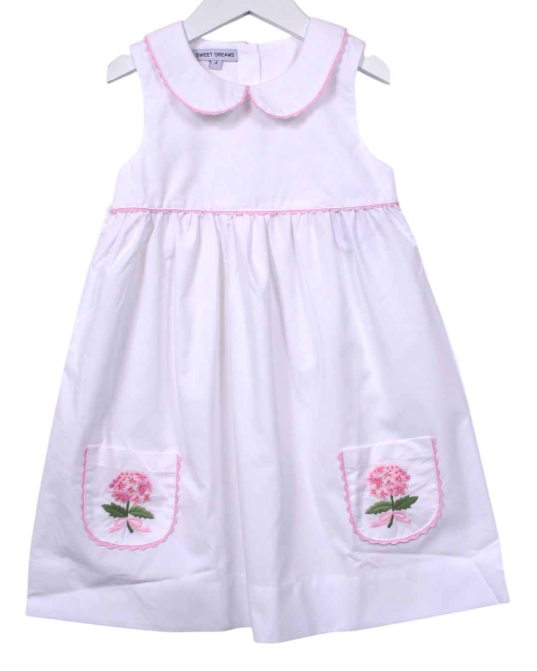 Pink Hydrangea Embroidered Dress, That Store, front