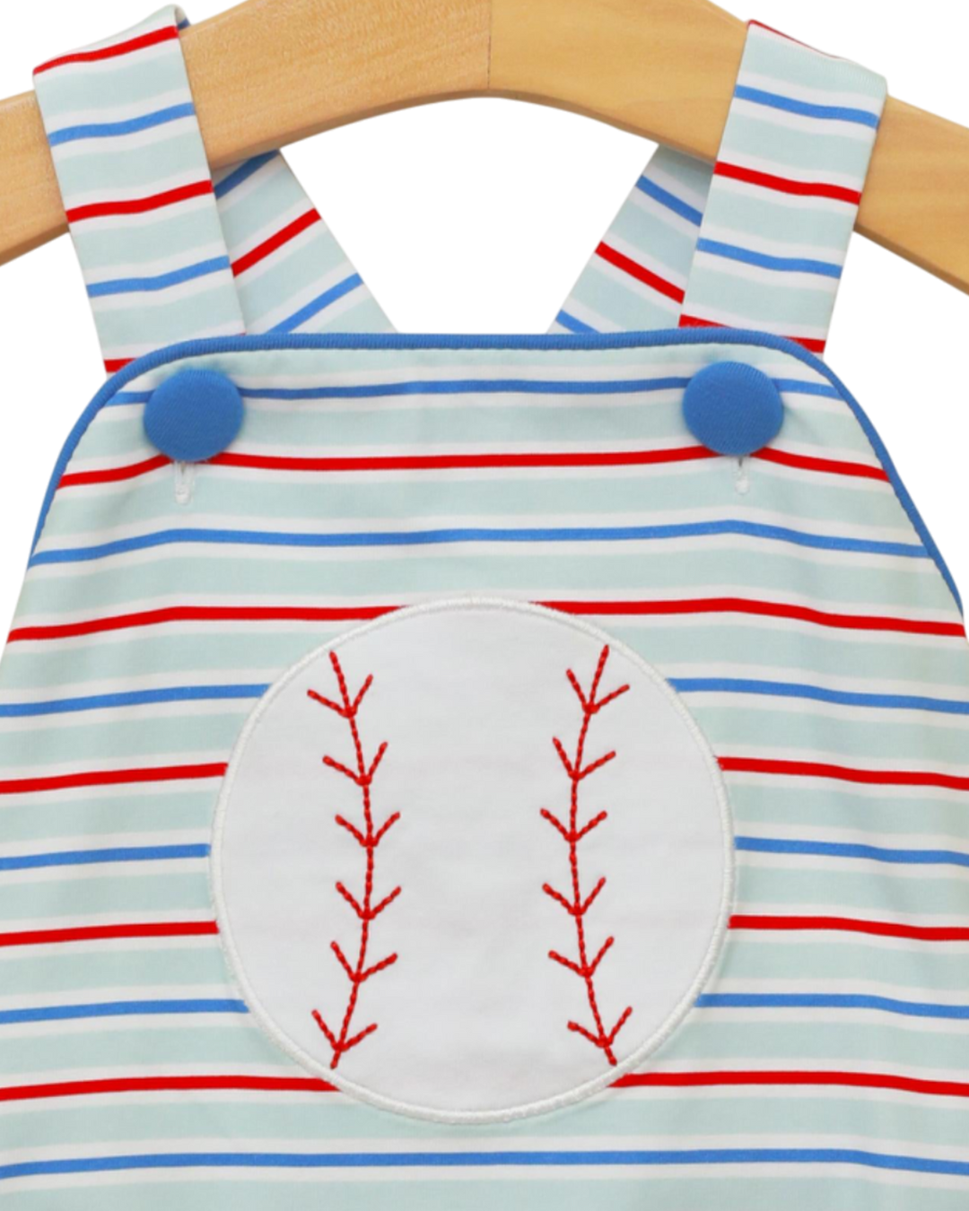 Play Ball Appliqué Blue Boys Sunsuit *PRE-ORDER