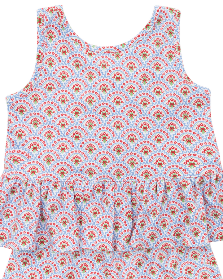 Poppy Girls' Short Set - Bunting Floral, That Store, close
