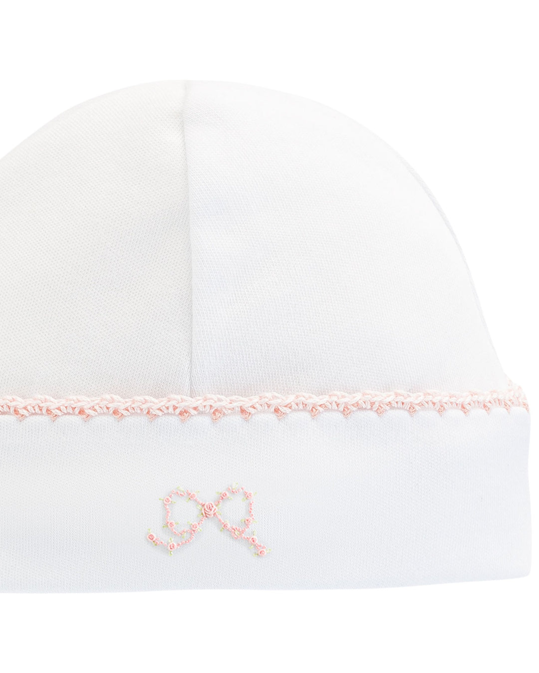 Pretty Bows Pink Crochet Trim Girls Hat, That Store, close