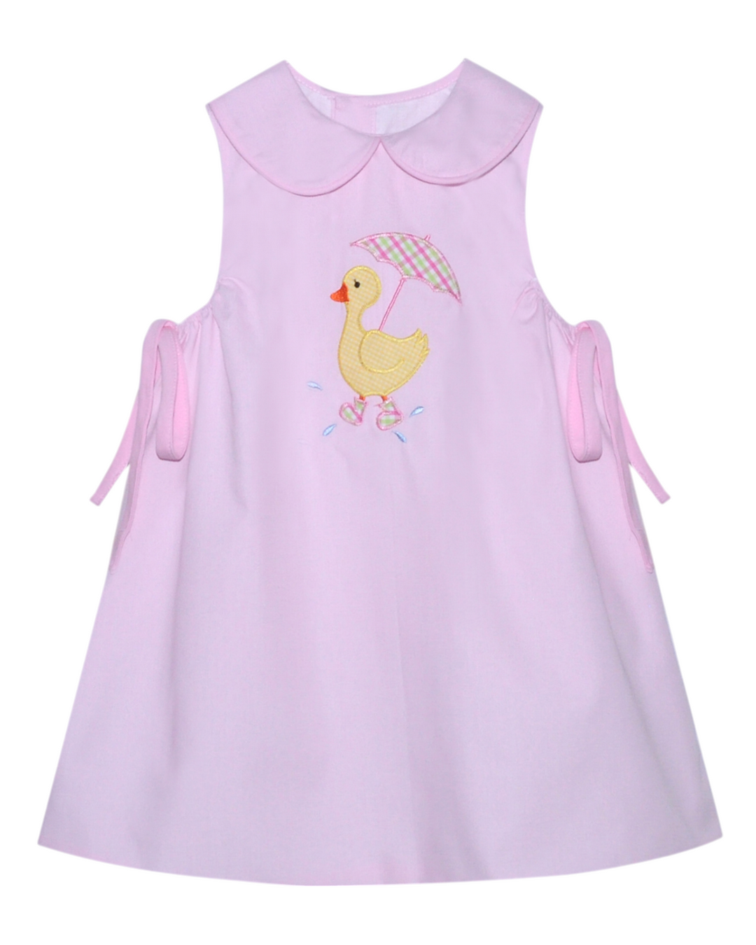 Rainy Duck Applique Pink Girls Dress, That Store, front