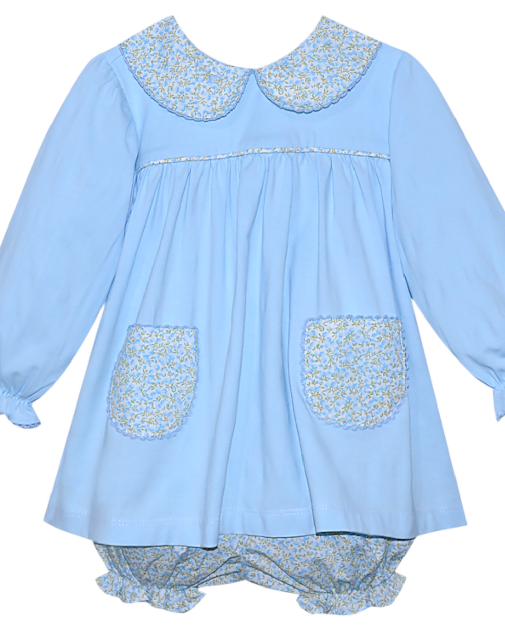 Reagan Blue Floral Bloomer Set, That Store, close