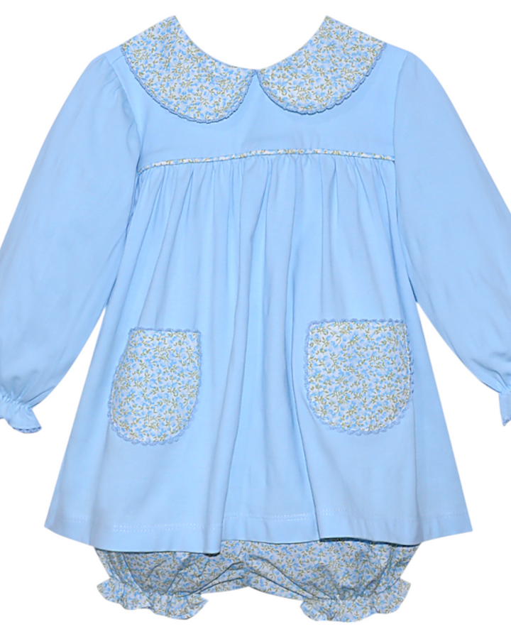 Reagan Blue Floral Bloomer Set, That Store, close