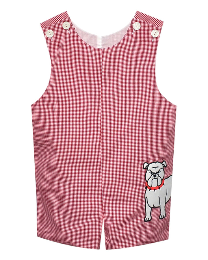 Red and Black Gingham Bulldawg Boys Jon Jon