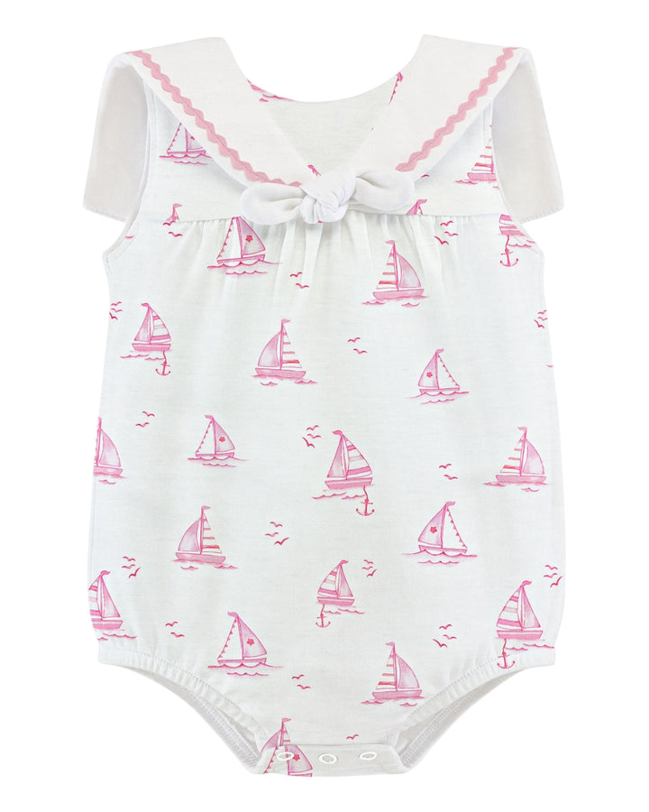 Sailing Boats Pink Printed Girls Bubble, That Store, front