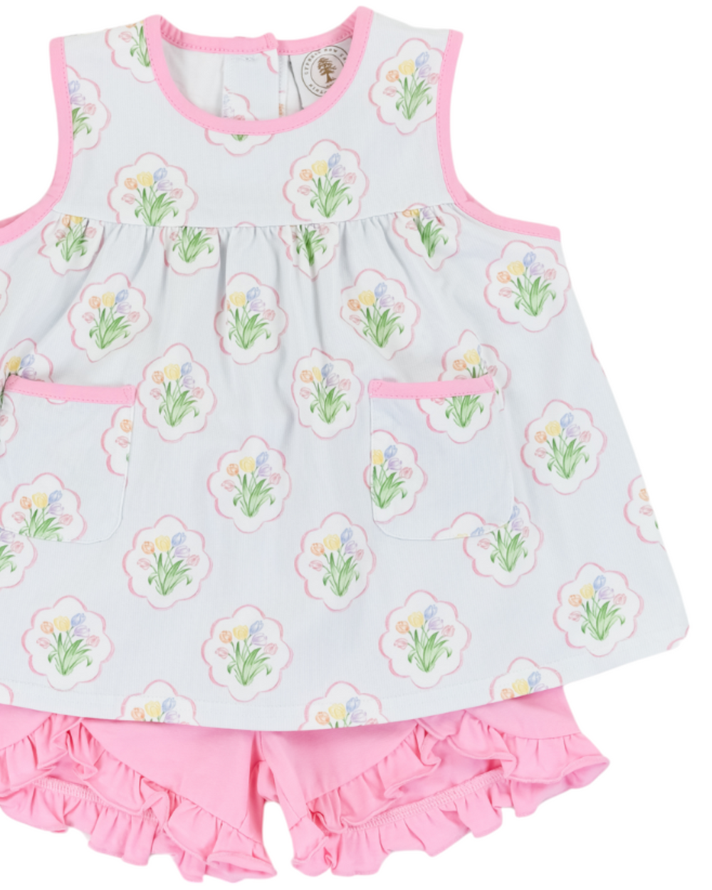 Santa Rosa Girls Pink Short Set, That Store, close up