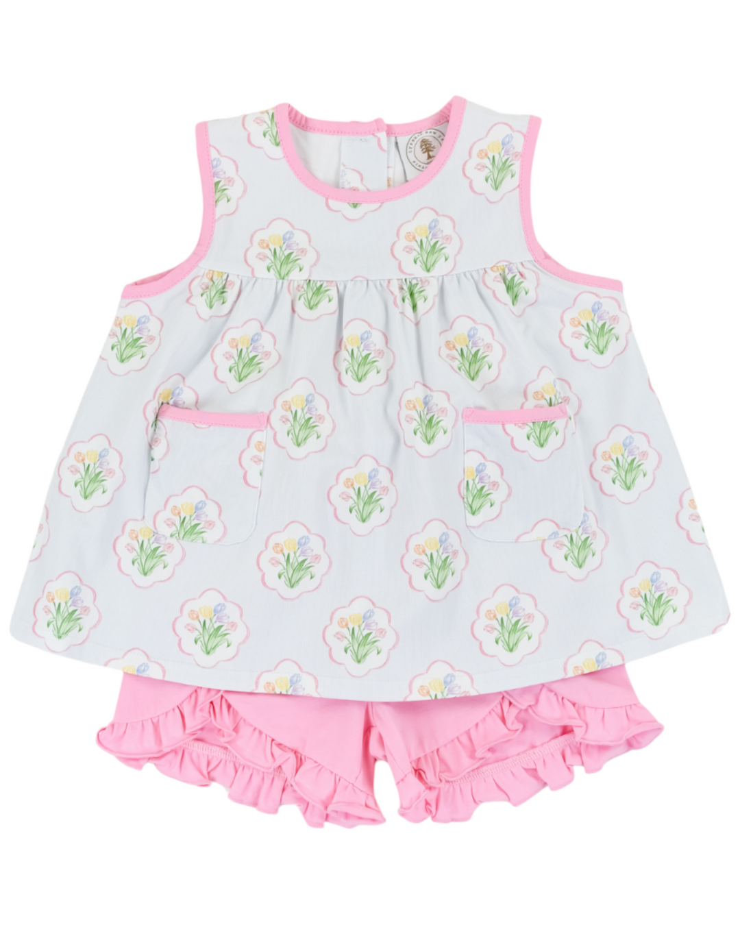 Santa Rosa Girls Pink Short Set, That Store, front