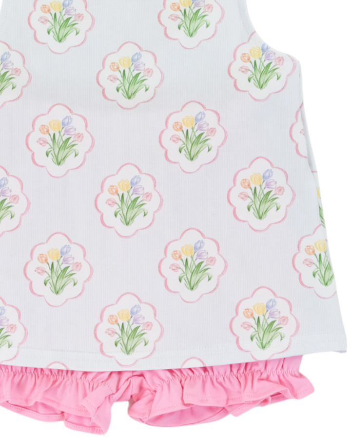 Santa Rosa Girls Pink Swing Back Set, That Store, close up
