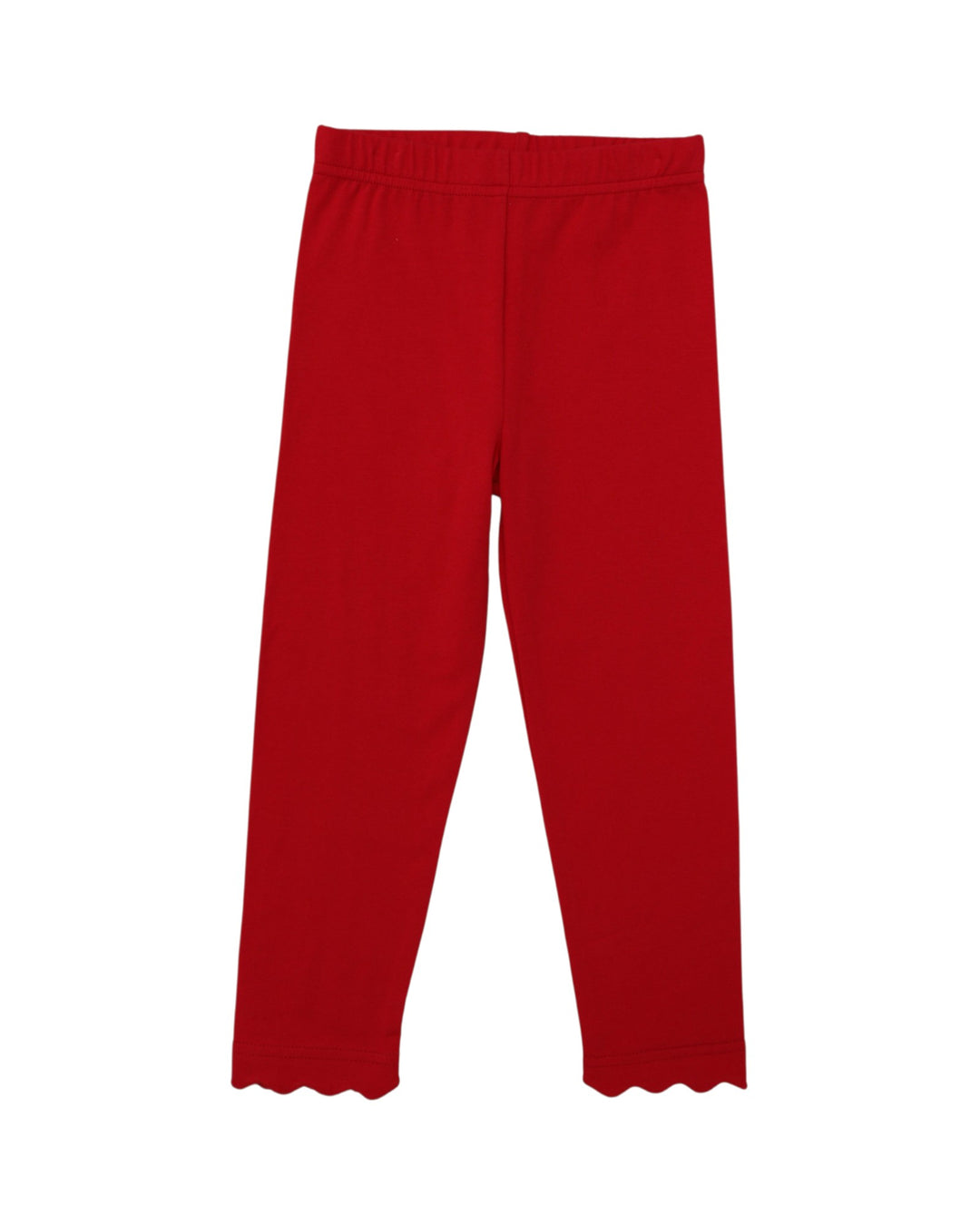 Scallop Leggings- Red- front