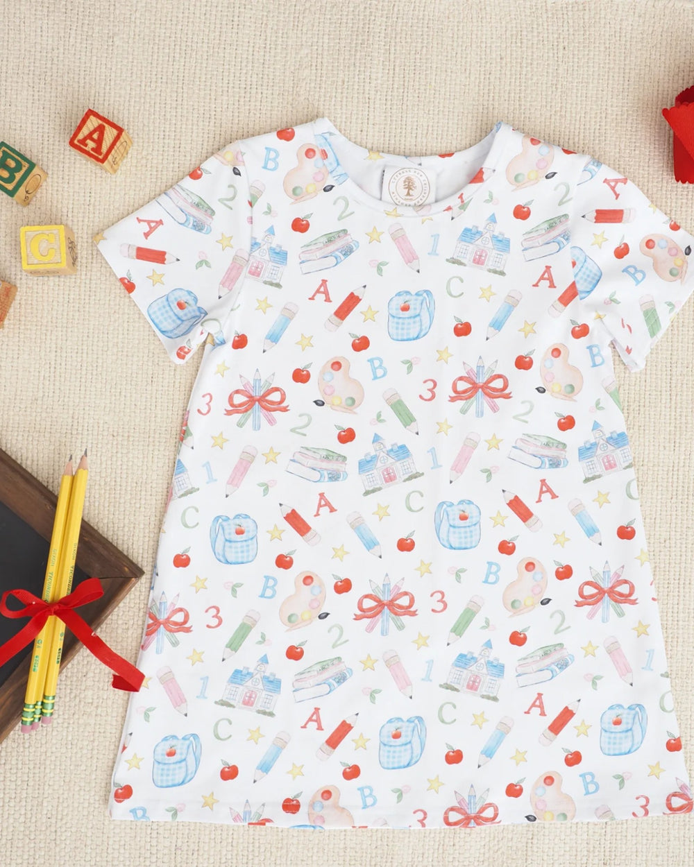 School Supplies Susie Swing Dress, That Store, detail