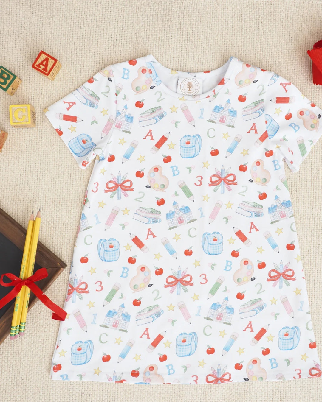 School Supplies Susie Swing Dress, That Store, detail