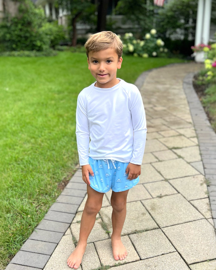 Set Sail James Sailboat Boys Blue Swim Trunk , Shop That Store, child 1