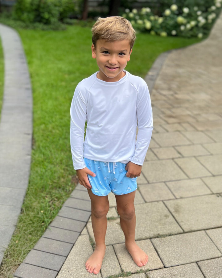 Set Sail James Sailboat Boys Blue Swim Trunk, Shop That Store, child 2