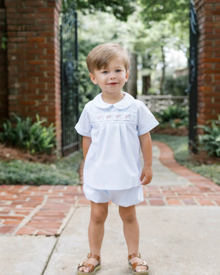 Noah Ribbon Bloomer Set- Classic Blue