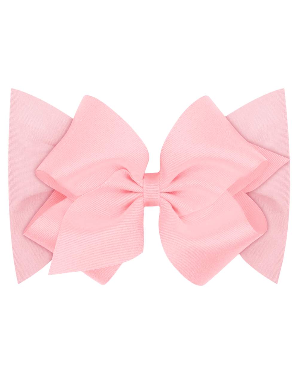 Small King Grosgrain Bow Matching Cotton Jersey Baby Headband, light pink
