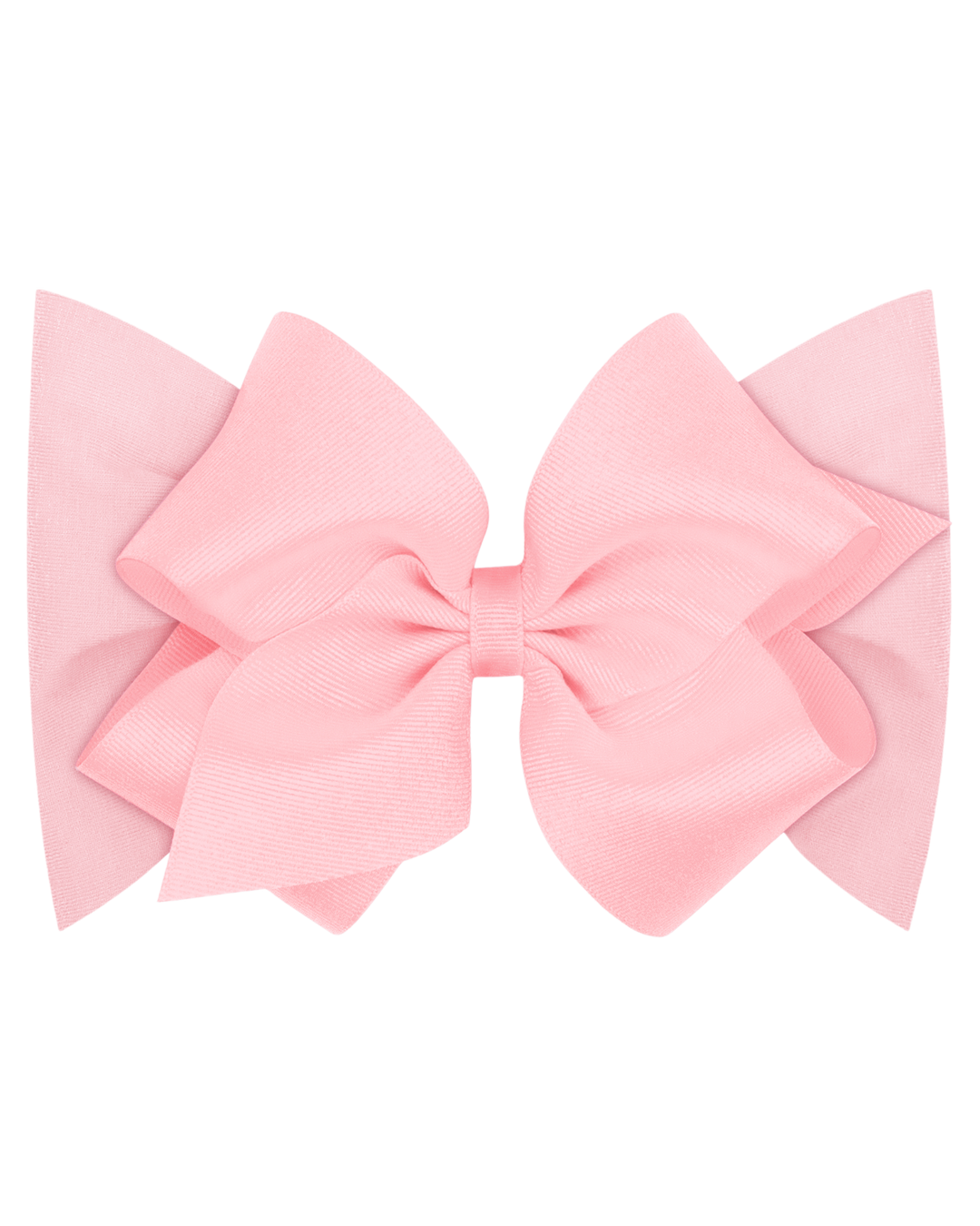 Small King Grosgrain Bow Matching Cotton Jersey Baby Headband, light pink