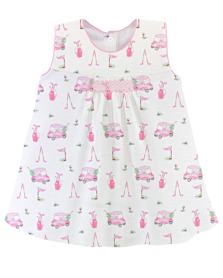 Smocked Golf Pink Dress With Bloomers, That Store, dress