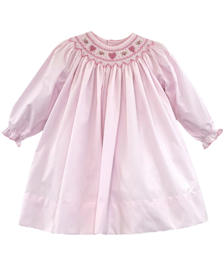 Smocked Hearts Long Sleeve Pink Dress, Shop That Store